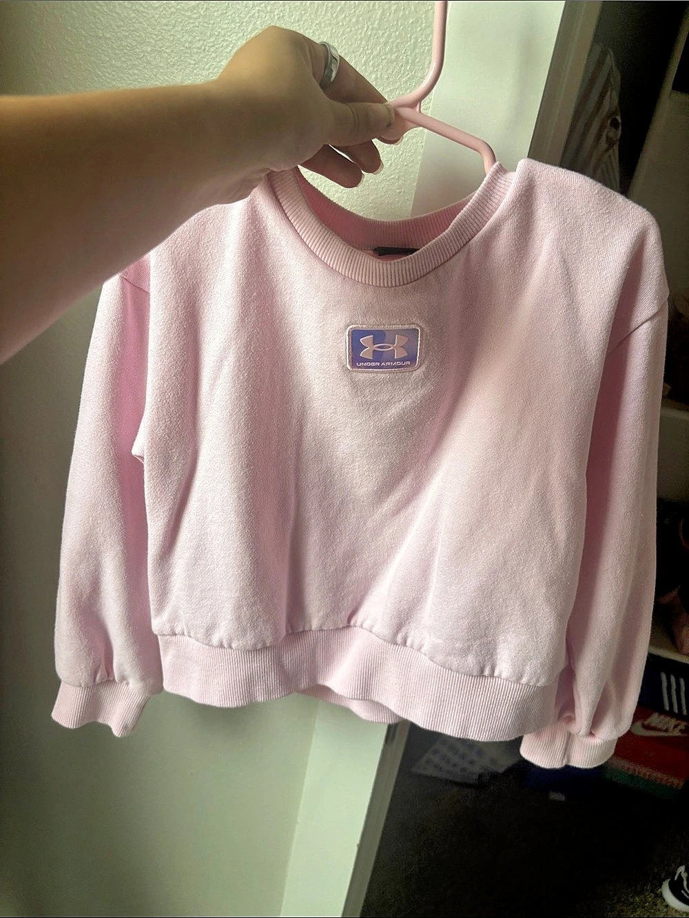 Under Armour Icon Fleece Crewneck & Sweatpants Set Pink